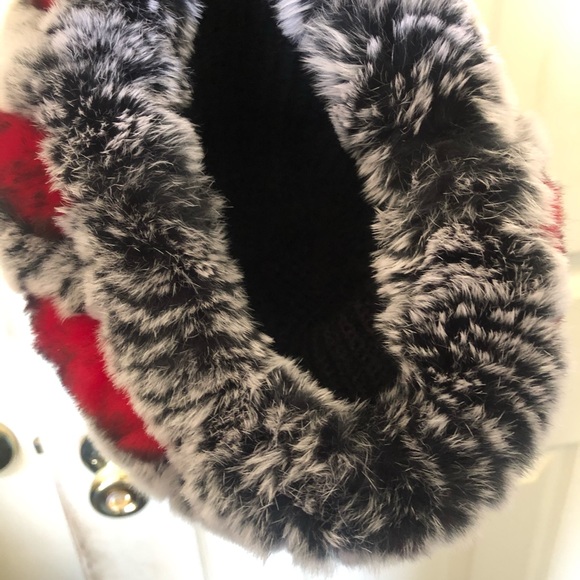 Authentic Fur Hat. Red & White. main image 10
